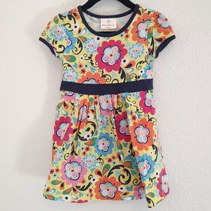 Hanna Andersson 90 3T Dress Short Sleeve Pockets Summer Spring Yellow